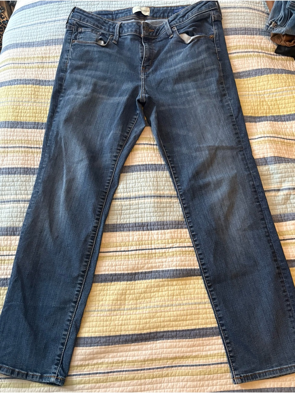 41 Hawthorn Dark Blue Girlfriend Jeans - Straight Leg Denim